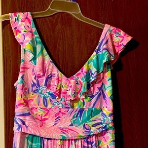 Lilly Pulitzer maxi dress. Gently worn. Size large. Two slits on the bottom.